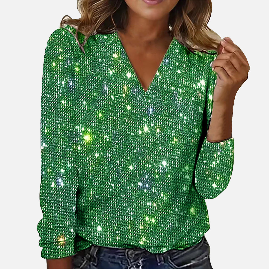 Theresa™ | Glitzernde Eleganz Bluse